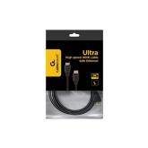 CABLU video GEMBIRD, HDMI (T) la HDMI (T), 1m, HDMI 2.1, conectori auriti, rezolutie maxima 8K (7680 x 4320) la 60 Hz, cupru, 8mm diam, negru, 