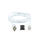 CABLU alimentare si date GEMBIRD, pt. smartphone, USB 2.0 (T) la Lightning (T) (conector magnetic), 1m, alb, 