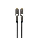 CABLU video GEMBIRD, HDMI (T) la HDMI (T), 30m, premium AOC (Active Optical Cable), conectori auriti, rezolutie maxima 4K (3840 x 2160) la 60 Hz, negru, 