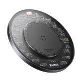 INCARCATOR wireless Baseus Simple Qi 15W, compatibilitate smartphones, cablu Type-C la Type-C 1m inclus, negru 