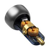 INCARCATOR auto Baseus Particular Digital Display QC + PPS, 1 x USB Output 4.5V/5A, 1 x USB Type-C Output 5V/3A, total output 65W, pt. bricheta auto, afisaj digital, argintiu