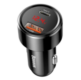 INCARCATOR AUTO Baseus Magic Series PPS, 1 x USB Output 4.5V/5A, 1 x USB Type-C Output 5V/3A, total output 45W, 6A, pt. bricheta auto, afisaj digital, negru 