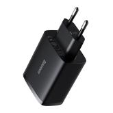 INCARCATOR retea Baseus Compact, Quick Charge 17W, 3 x USB 5V/2.1A, negru 