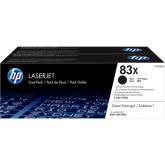 Dual-Pack  Original HP Black, nr.83X, pentru LaserJet Pro M125|M127, 2x2.2K, incl.TV 0.8 RON, 