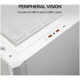 COUGAR | MX600 White | PC Case | Mid Tower / Mesh Front Panel / 3 x 140mm + 1 x 120mm Fans / Transparent Left Panel
