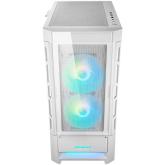 COUGAR | Duoface RGB White | PC Case | Mid Tower / Airflow Front Panel / 2 x 140mm & 1x 120mm ARGB Fans incl. / TG Left Panel