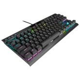 CORSAIR K70 RGB TKL CHAMPION SERIES OPTICAL-MECHANICAL, negru  Full Key (NKRO) with 100% Anti-Ghosting Supported in iCUE Profiles up to 50 Wired Connectivity USB 3.0 or 3.1 Type-A Key Switches CORSAIR OPX Optical-Mechanical