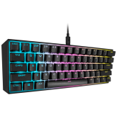 CORSAIR K65 RGB MINI 60% mecanica, negru  Full Key (NKRO) with 100% Anti-Ghosting Supported in iCUE Profiles up to 50 Wired Connectivity USB 3.0 or 3.1 Type-A Key Switches CHERRY MX RED