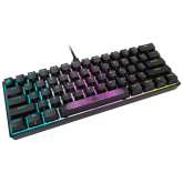 CORSAIR K65 RGB MINI 60% mecanica, negru  Full Key (NKRO) with 100% Anti-Ghosting Supported in iCUE Profiles up to 50 Wired Connectivity USB 3.0 or 3.1 Type-A Key Switches CHERRY MX RED