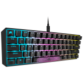 CORSAIR K65 RGB MINI 60% mecanica, negru  Full Key (NKRO) with 100% Anti-Ghosting Supported in iCUE Profiles up to 50 Wired Connectivity USB 3.0 or 3.1 Type-A Key Switches CHERRY MX RED