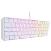 CORSAIR K65 MINI 60% mecanica, alb  Full Key (NKRO) with 100% Anti-Ghosting Supported in iCUE Profiles up to 50 Wired Connectivity USB 3.0 or 3.1 Type-A Key Switches CHERRY MX RED