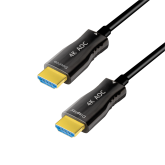 CABLU video LOGILINK, HDMI (T) la HDMI (T), 20m, premium AOC (Active Optical Cable), conectori auriti, rezolutie maxima 4K (3840 x 2160) la 60 Hz, negru, 