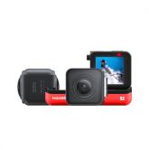 Camera video sport Insta360 ONE R Twin Edition, 5.7K, 360°, 4K Wide Angle, Waterproof, HDR, Voice Control, Improved Stabilization, capacitate acumulator 1190 mAh, culoare neagra