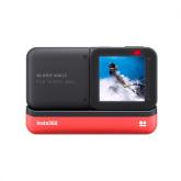 Camera video sport Insta360 ONE 4K Edition, 4K, 360°, Waterproof, HDR, Voice Control, Improved Stablization, AI Editing,capacitate acumulator 1190 mAh, culori negru si rosu
