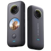 Camera video sport Insta360 ONE X2, 5.7K, 360°, Waterproof(pana la 10 metri), 4 microfoane, Mod Steadycam, InstaPano, Slow Motion, capacitate acumulator 1630 mAh, culoare neagra