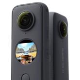 Camera video sport Insta360 ONE X2, 5.7K, 360°, Waterproof(pana la 10 metri), 4 microfoane, Mod Steadycam, InstaPano, Slow Motion, capacitate acumulator 1630 mAh, culoare neagra