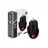 MSI Clutch GM20 ELITE Right handed Optical GAMING Mouse Max DPI 6400 Adjustable Weight system RGB lighting with the ability, 