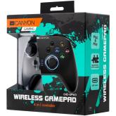 CANYON GP-W3 2.4G Wireless Controller with built-in 600mah battery, 1M Type-C charging cable ,6 axis motion sensor support nintendo switch ,android,PC X-input/D-input,ps3,normal size dongle,black