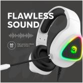 CANYON Shadder GH-6, RGB gaming headset with Microphone, Microphone frequency response: 20HZ~20KHZ, ABS+ PU leather, USB*1*3.5MM jack plug, 2.0M PVC cable, weight: 300g, White