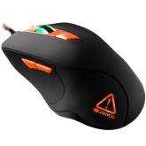 CANYON Eclector GM-3 Wired Gaming Mouse with 6 programmable buttons, Pixart optical sensor, 4 levels of DPI and up to 3200, 5 million times key life, 1.65m Braided USB cable,rubber coating surface and colorful RGB lights, size:130*75*40mm, 140g