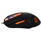 CANYON Eclector GM-3 Wired Gaming Mouse with 6 programmable buttons, Pixart optical sensor, 4 levels of DPI and up to 3200, 5 million times key life, 1.65m Braided USB cable,rubber coating surface and colorful RGB lights, size:130*75*40mm, 140g