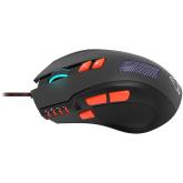 CANYON Wired Gaming Mouse with 8 programmable buttons, sunplus optical 6651 sensor, 4 levels of DPI default and can be up to 6400, 10 million times key life, 1.65m Braided USB cable