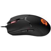 CANYON Carver GM-116,  6keys Gaming wired mouse, A603EP sensor, DPI up to 3600, rubber coating on panel, Huano 1million switch, 1.65M PVC cable, ABS material. size: 130*69*38mm, weight: 105g, Black