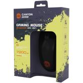 CANYON Shadder GM-321, Optical gaming mouse, Instant 725F, ABS material, huanuo 5 million cycle switch, 1.65M braided cable with magnet ring, weight: 100g, Size: 126*63.4*39.7mm, Black