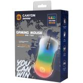 CANYON Braver GM-728, Optical Crystal gaming mouse, Instant 825, ABS material, huanuo 10 million cycle switch, 1.65M TPE cable with magnet ring, weight: 114g, Size: 122.6*66.2*38.2mm, Black