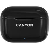 Canyon TWS-3 Bluetooth headset, with microphone, BT V5.0, Bluetrum AB5376A2, battery EarBud 40mAh*2+Charging Case 300mAh, cable length 0.3m, 62*22*46mm, 0.046kg, Black