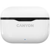 Canyon TWS-3 Bluetooth headset, with microphone, BT V5.0, Bluetrum AB5376A2, battery EarBud 40mAh*2+Charging Case 300mAh, cable length 0.3m, 62*22*46mm, 0.046kg, White