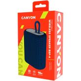Canyon Bluetooth Speaker, BT V5.0, BLUETRUM AB5365A, TF card support, Type-C USB port, 1200mAh polymer battery, Blue, cable length 0.42m, 114*93*51mm, 0.29kg