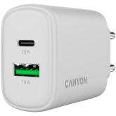 CANYON charger OnCharge 200 20W 1xPD 1xQC EU White