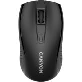 CANYON MW-7, 2.4Ghz wireless mouse, 6 buttons, DPI 800/1200/1600, with 1 AA battery ,size 110*60*37mm,58g,black