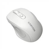 Canyon 6 buttons wireless 2.4Ghz mouse, MX8650A Sensor, DPI up to 1600,Injection case, 3 M life times left and right switches, 2xAAA battery, ABS material, Size: 105x71x40mm, Weight: 59g, white