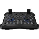 CANYON Cooling stand dual-fan with 2x2.0 USB hub, support up to 10”-15.6” laptop, ABS plastic and iron, Fans dimension:125*125*15mm(2pcs), DC 5V, fan speed: 800-1000RPM, size:340*265*30mm, 435g