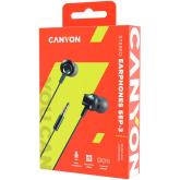 CANYON SEP-3 Stereo earphones with microphone, metallic shell, cable length 1.2m, Dark Gray, 22*12.6mm, 0.012kg