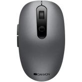CANYON Canyon 2 in 1 Wireless optical mouse with 6 buttons, DPI 800/1000/1200/1500, 2 mode(BT/ 2.4GHz), Battery AA*1pcs, Grey, 65.4*112.25*32.3mm, 0.092kg