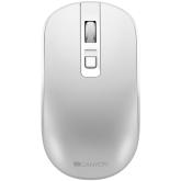 CANYON MW-18 2.4GHz Wireless Rechargeable Mouse with Pixart sensor, 4keys, Silent switch for right/left keys,DPI: 800/1200/1600, Max. usage 50 hours for one time full charged, 300mAh Li-poly battery, Pearl-White, cable length 0.6m, 116.4*63.3*32.3mm, 0.07