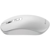 2.4GHz Wireless Rechargeable Mouse with Pixart sensor, 4keys, Silent switch for right/left keys,Add NTC DPI: 800/1200/1600, Max. usage 50 hours for one time full charged, 300mAh Li-poly battery, Pearl-White, cable length 0.6m, 116.4*63.3*32.3mm, 0.0