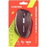 CANYON mouse MW-21 BlueLED 7buttons Wireless Burgundy Red