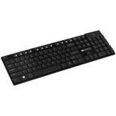 2.4GHZ wireless keyboard, 104 keys, slim design, chocolate key caps, UK&US 2 in 1 layout (black)