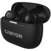 CANYON OnGo TWS-10 ANC+ENC, Bluetooth Headset, microphone, BT v5.3 BT8922F, Frequence Response:20Hz-20kHz, battery Earbud 40mAh*2+Charging case 500mAH, type-C cable length 24cm,size 63.97*47.47*26.5mm 42.5g, Black