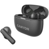 CANYON OnGo TWS-10 ANC+ENC, Bluetooth Headset, microphone, BT v5.3 BT8922F, Frequence Response:20Hz-20kHz, battery Earbud 40mAh*2+Charging case 500mAH, type-C cable length 24cm,size 63.97*47.47*26.5mm 42.5g, Black