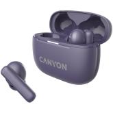 CANYON OnGo TWS-10 ANC+ENC, Bluetooth Headset, microphone, BT v5.3 BT8922F, Frequence Response:20Hz-20kHz, battery Earbud 40mAh*2+Charging case 500mAH, type-C cable length 24cm,size 63.97*47.47*26.5mm 42.5g, Purple