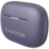 CANYON OnGo TWS-10 ANC+ENC, Bluetooth Headset, microphone, BT v5.3 BT8922F, Frequence Response:20Hz-20kHz, battery Earbud 40mAh*2+Charging case 500mAH, type-C cable length 24cm,size 63.97*47.47*26.5mm 42.5g, Purple