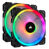 VENTILATOR Corsair, pt carcasa PC, 140 mm, 1300 rpm, LED RGB, 2 ventilatoare, 