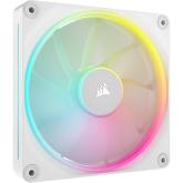 Ventilator Carcasa CORSAIR iCUE LINK LX140 1x140mm RGB ALB, viteza 0.350-2000 RPM +/- 10%, Airflow: 10.74-84.7 CFM, Presiune Statica: 0.11-4.86 mm-H2O, Nivel de zgomot: 10-36dBA