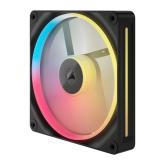 Ventilator Carcasa CORSAIR iCUE LINK RX140 REVERSE 1x140mm RGB NEGRU, viteza 2000 RPM +/- 10%, Airflow: 90 CFM, Presiune Statica: 3.55 mm-H2O, Nivel de zgomot: 35.4 dBA