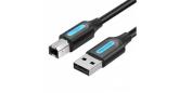 Cablu USB pt. imprimanta Vention, USB 2.0 (T) la USB 2.0 tip B (T), 1m , invelis PVC, negru, 